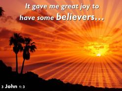 3 john 1 3 great joy to have some believers powerpoint church sermon