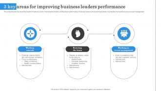 3 Key Areas For Improving Business Leaders Performance
