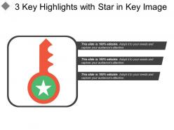 3 key highlights with star in key image