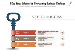 3 key steps solution for overcoming business challenge