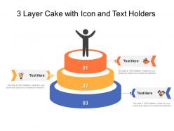 3 layer cake with icon and text holders