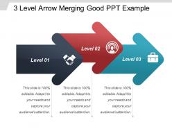 3 level arrow merging good ppt example