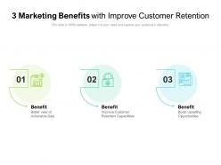 3 marketing benefits with improve customer retention