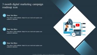3 Month Digital Marketing Campaign Roadmap Icon