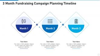 3 month fundraising campaign planning timeline infographic template