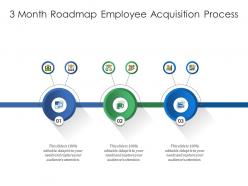 3 month roadmap employee acquisition process infographic template