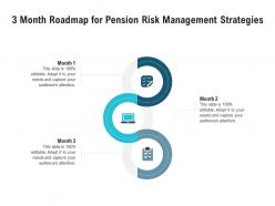 3 month roadmap for pension risk management strategies infographic template