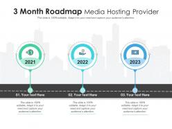 3 month roadmap media hosting provider infographic template