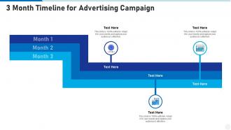 3 month timeline for advertising campaign infographic template