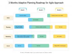 3 months adaptive planning roadmap for agile approach