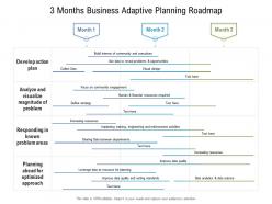 3 months business adaptive planning roadmap