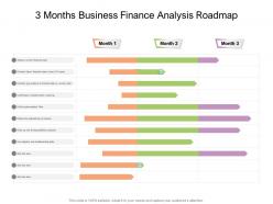 3 months business finance analysis roadmap