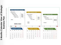 3 months calendar view of strategic business plan
