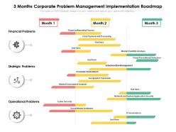 3 months corporate problem management implementation roadmap