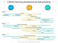 3 Months Early Drug Development And Testing Roadmap