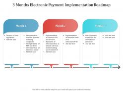 3 months electronic payment implementation roadmap