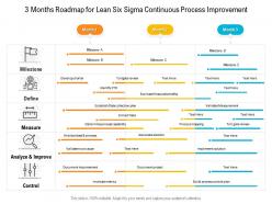 3 months roadmap for lean six sigma continuous process improvement