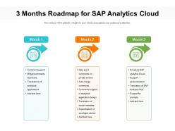 3 Months Roadmap For SAP Analytics Cloud