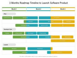 3 months roadmap timeline to launch software product
