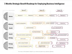 3 Months Strategic Benefit Roadmap For Employing Business Intelligence