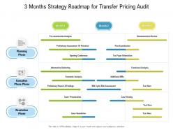 3 months strategy roadmap for transfer pricing audit