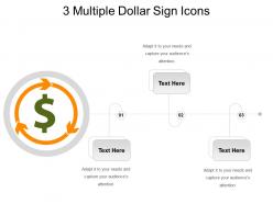 3 multiple dollar sign icons powerpoint slide rules
