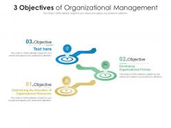 3 objectives of organizational management