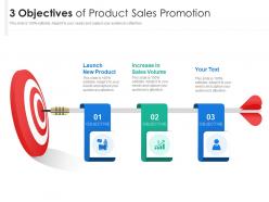 3 objectives of product sales promotion
