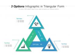 3 options infographic in triangular form