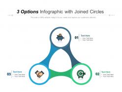 3 options infographic with joined circles