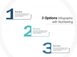 3 options infographic with numbering