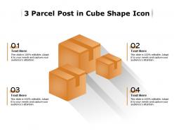 3 Parcel Post In Cube Shape Icon