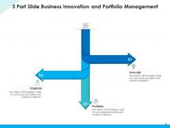 3 Part Slide Business Innovation Portfolio Management Statistics Approval