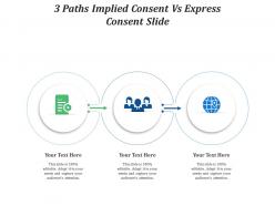 3 paths implied consent vs express consent slide infographic template