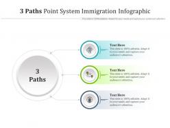 3 paths point system immigration infographic template