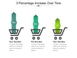 3 percentage increase over time powerpoint slide show