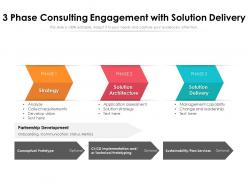 3 phase consulting engagement with solution delivery