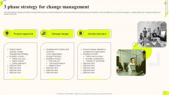 3 Phase Strategy For Change Management