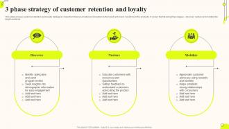 3 Phase Strategy Of Customer Retention And Loyalty