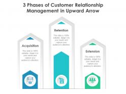 3 Phases Of Customer Relationship Management In Upward Arrow