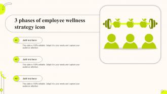 3 Phases Of Employee Wellness Strategy Icon