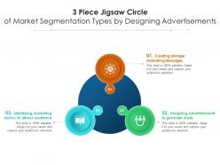 3 piece jigsaw circle of market segmentation types by designing advertisements