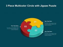 3 piece multicolor circle with jigsaw puzzle