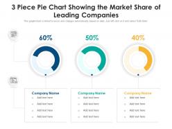 3 piece pie chart showing the market share of leading companies