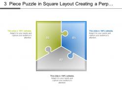 3 piece puzzle in square layout creating a perplexity of process