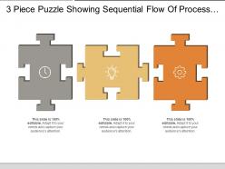 3 piece puzzle showing sequential flow of process with respective icon