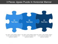 3 pieces jigsaw puzzle in horizontal manner