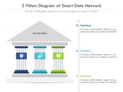 3 pillars diagram of smart data network infographic template