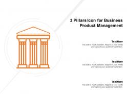 3 pillars icon for business product management