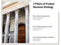 3 Pillars Of Product Or Business Strategy